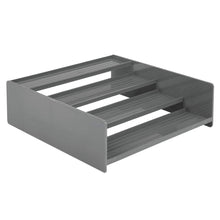 Load image into Gallery viewer, Related mdesign plastic kitchen spice bottle rack holder food storage organizer for cabinet cupboard pantry shelf holds spices mason jars baking supplies canned food 4 levels 2 pack charcoal gray