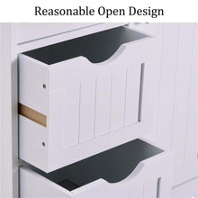 Load image into Gallery viewer, Shop bathroom floor cabinet crazylynx free standing wooden storage cabinet organizer with 4 drawers and one cupboard 22 x 32 7 for home garden office off white