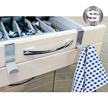 Load image into Gallery viewer, Buy now tatkraft seger over the door hooks reversible z hooks for over the door or cupboard door hold up to 11lbs 5 kg towel holders set of 2 stainless steel