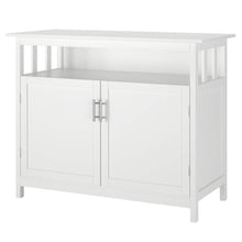 Load image into Gallery viewer, Save on homfa kitchen sideboard storage cabinet large dining buffet server cupboard cabinet console table with display shelf and double doors white