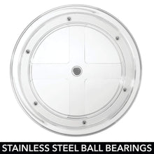 Load image into Gallery viewer, Top mdesign deep plastic lazy susan turntable food storage bin with handles rotating organizer for kitchen pantry cabinet cupboard refrigerator or freezer 9 round 4 pack clear