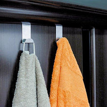 Load image into Gallery viewer, Buy tatkraft seger over the door hooks reversible z hooks for over the door or cupboard door hold up to 11lbs 5 kg towel holders set of 2 stainless steel