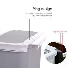 Load image into Gallery viewer, Select nice karyhome hanging trash can small cabinet kitchen trash can garbage can for kitchen cupboard with automatic return lid grey