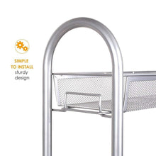 Load image into Gallery viewer, Best dalilylime 4 tier removable storage cart gap kitchen slim slide out storage tower rack with wheels cupboard with casters silver 4 layers 420s