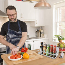 Load image into Gallery viewer, Select nice spice rack monoled spice rack organizer magnetic single tier fridge spice rack shelves organizer space saving storage rack for refrigerator kitchen cabinet cupboard pantry door seasonings white