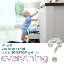 Load image into Gallery viewer, Get baby proofing safety cabinet locks child proof latches for drawer cupboard dresser doors closet oven refrigerator adjustable childproof straps by oxlay white 6 pack