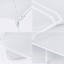 Load image into Gallery viewer, Purchase 2 pack stackable kitchen cabinet and counter shelf organizer spice jars bottle standing shelf holder rack wire metal cupboard food pantry shelf organizer white