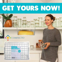 Load image into Gallery viewer, Selection 4pcs 15 8 under shelf basket storage wire rack organizer for cabinet thickness max 1 2 inch extra storage space on kitchen counter pantry desk bookshelf cupboard anti rust stainless steel rack