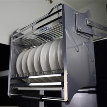 Load image into Gallery viewer, Shop here kitchen pull down 2 tier wire shelf shelves steel wall unit storage organizer system cabinet for 800mm width cupboards