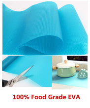 Load image into Gallery viewer, Save on hitytech shelf liner eva shelf liners can be cut refrigerator mats fridge cushion liner non adhesive cupboard liners non slip cabinet drawer table liners 59 x 17 3 4 in blue