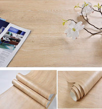 Load image into Gallery viewer, Cheap glow4u self adhesive faux light wood vinyl contact paper kitchen cabinets shelves drawer cupboards table desk arts crafts decal 15 7 x117 inches