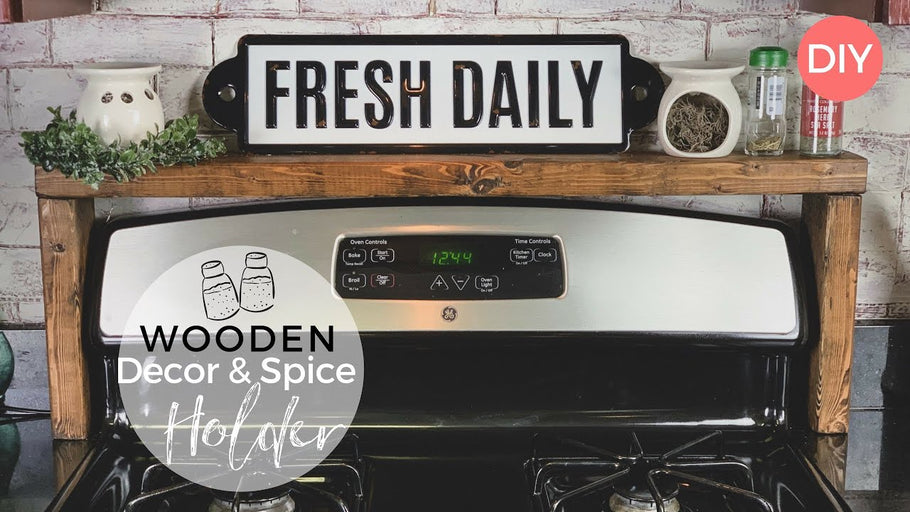 DIY Kitchen Spice Rack | Farmhouse Kitchen Decor | Small Kitchen Space Saving Idea | Ashleigh Lauren by Ashleigh Lauren (2 years ago)