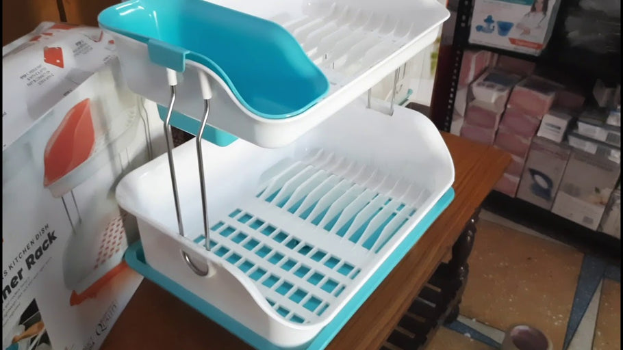 2 Layer Kitchen Sink Dish Plate Drainer Drying Rack Wash Organizer with Tray Utensil Storage Basket by Meghana's Home & Kitchenware (2 months ago)