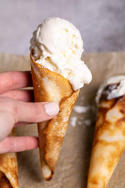 No more buying gluten free ice cream cones when you can make them yourself with a simple batter and a pan
