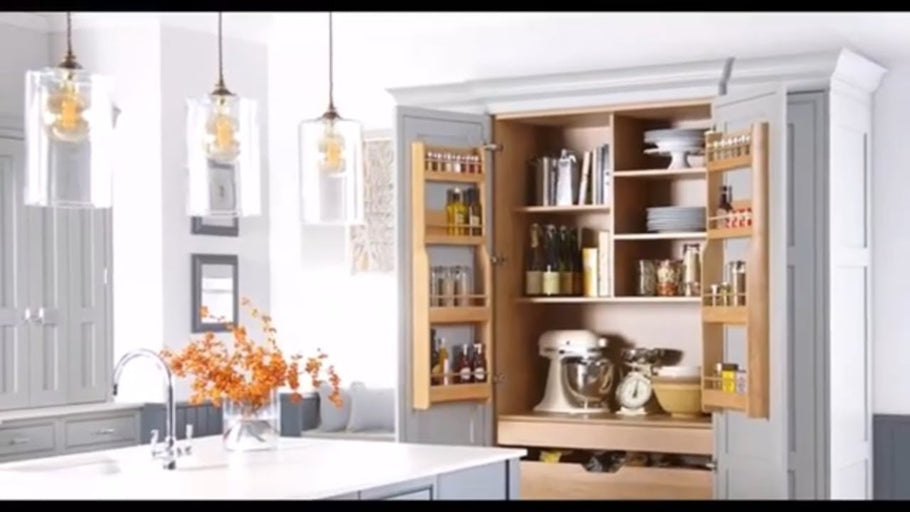 Kitchen shelving spice rack corner cupboard designs by Home Interiors (7 months ago)