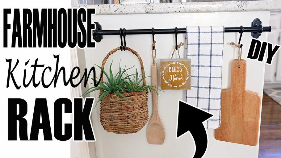 FARMHOUSE DIY DECOR ⚪ KITCHEN TOWEL RACK by Liz Fenwick DIY (2 years ago)