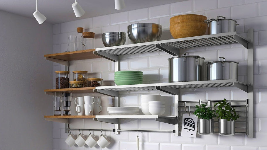 Kitchen crockery wall rack designs for modern small kitchen storage ideas by House Decor Designs (10 months ago)