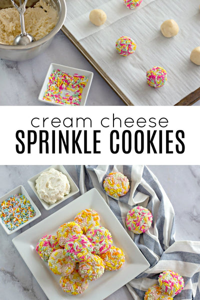 A fun and easy recipe for using sprinkles with cookies for an instant hit with the kids! Here’s how to make these delicious cream cheese sprinkle cookies with your child