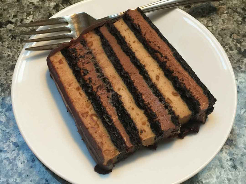Multilayered Peanut Butter/Chocolate Cheesecake