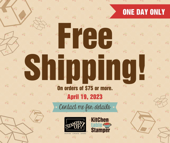 FREE SHIPPING – TOMORROW ONLY!