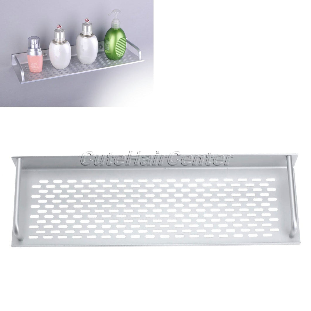 2016 Free Shipping Silver Rectangle Aluminum Bathroom Shelf Space Storage For Kitchen 40*12*4CM