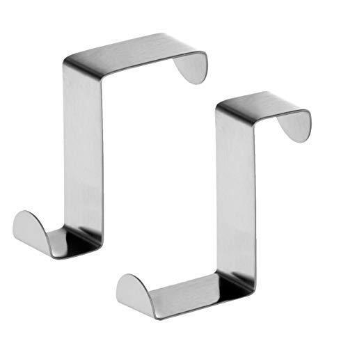 Budget friendly tatkraft seger over the door hooks reversible z hooks for over the door or cupboard door hold up to 11lbs 5 kg towel holders set of 2 stainless steel