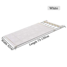 Load image into Gallery viewer, On amazon hyfanstr adjustable storage rack expandable separator shelf for wardrobe cupboard bookcase compartment collecting length 28 7 51 width 16 5 white