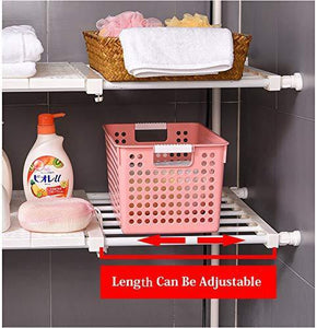 Home hyfanstr adjustable storage rack expandable separator shelf for wardrobe cupboard bookcase compartment collecting length 28 7 51 width 16 5 white