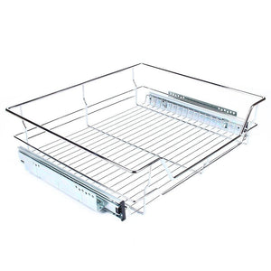 Home gototop kitchen sliding cabinet organizer pull out chrome wire storage basket drawer for kitchen cabinets cupboards 20 3 17 35 3