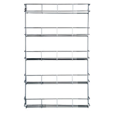 Load image into Gallery viewer, Try vonshef 5 tier spice rack chrome plated easy fix for herbs and spices suitable for wall mount or inside cupboard