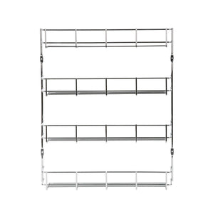 New exzact exerz herb and spice rack 4 tiers kitchen shelf organiser for jars perfect space saving and storage wall mountable or cupboard door fitting fixings included in the package exsr004 4