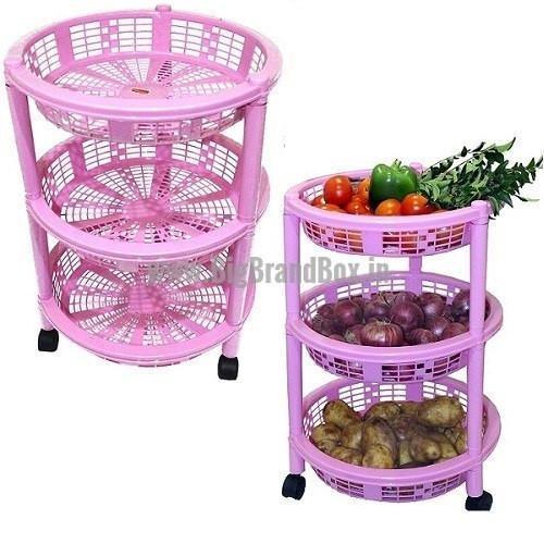 Multipurpose 3 Rack Kitchen Trolly