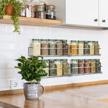 Load image into Gallery viewer, Products gorgeous spice rack organizer for cabinets or wall mounts space saving set of 4 hanging racks perfect seasoning organizer for your kitchen cabinet cupboard or pantry door