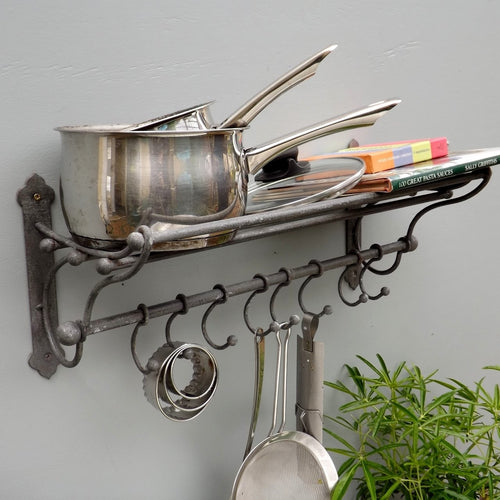 Grey Iron Kitchen Rack with 8 hooks